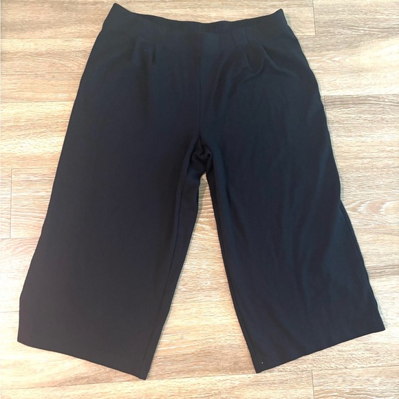 J.jill pants ponte full-leg Cropped Large black minimalist high rise Travel - Picture 2 of 9